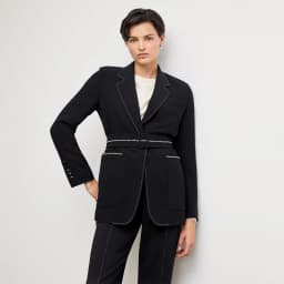 M.M. LaFleur Athena Jetset Blazer - Everyday Crepe with Topstitch