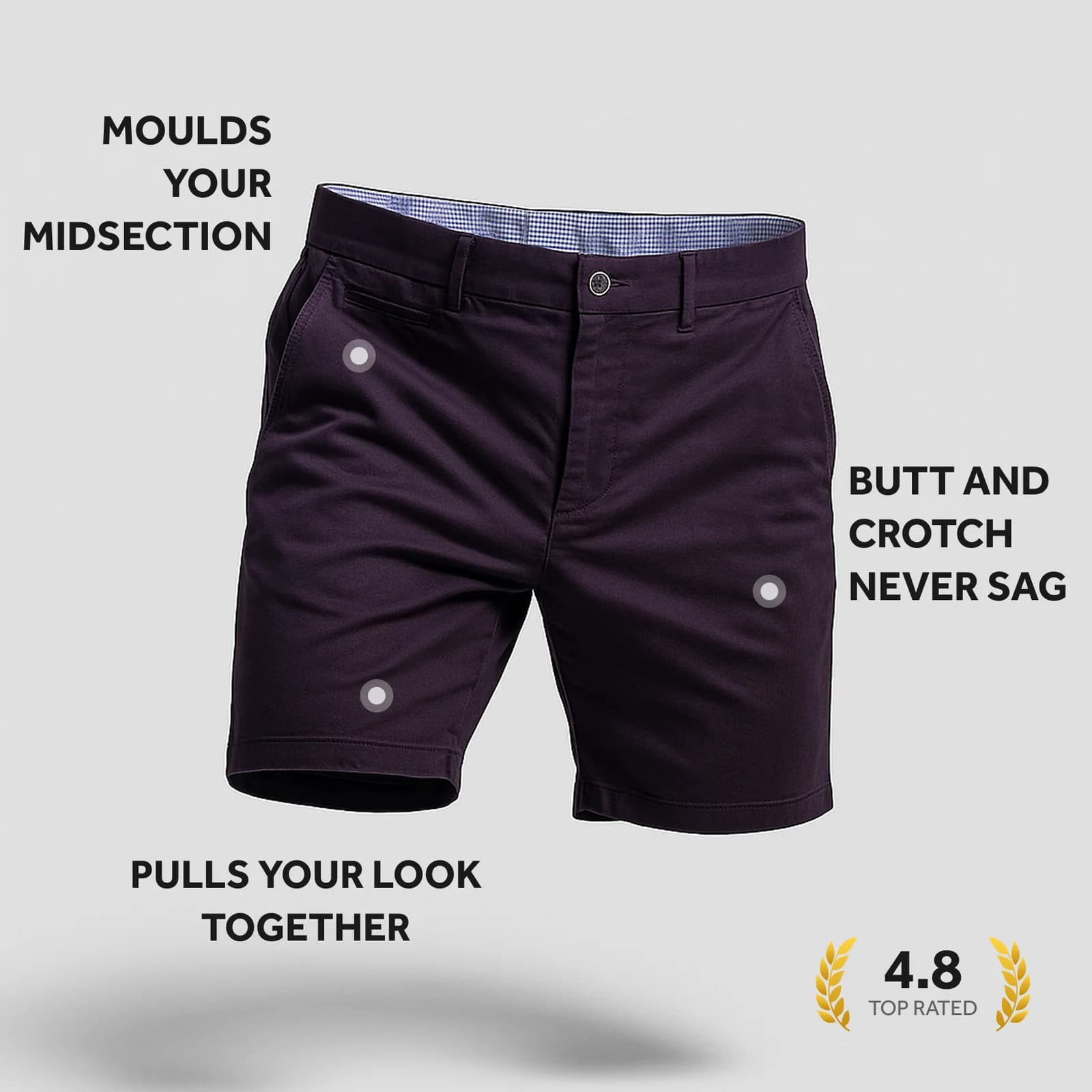 Perk Clothing Feel Good Ink Blue Shorts