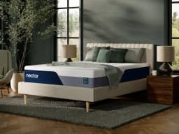 Nectar Premier memory foam mattress in a green bedroom