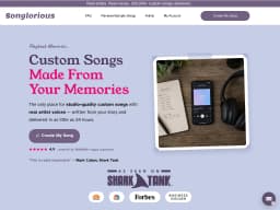 Songlorious website screenshot