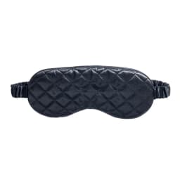 Blissy Diamond Quilted Silk Sleep Mask · Black