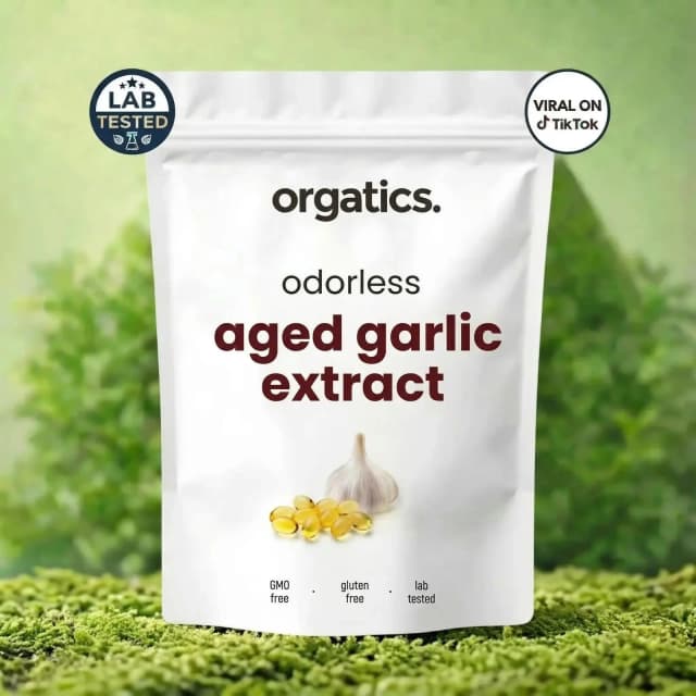 Orgatics Odorless Aged Garlic Extract 7,500mg Softgels