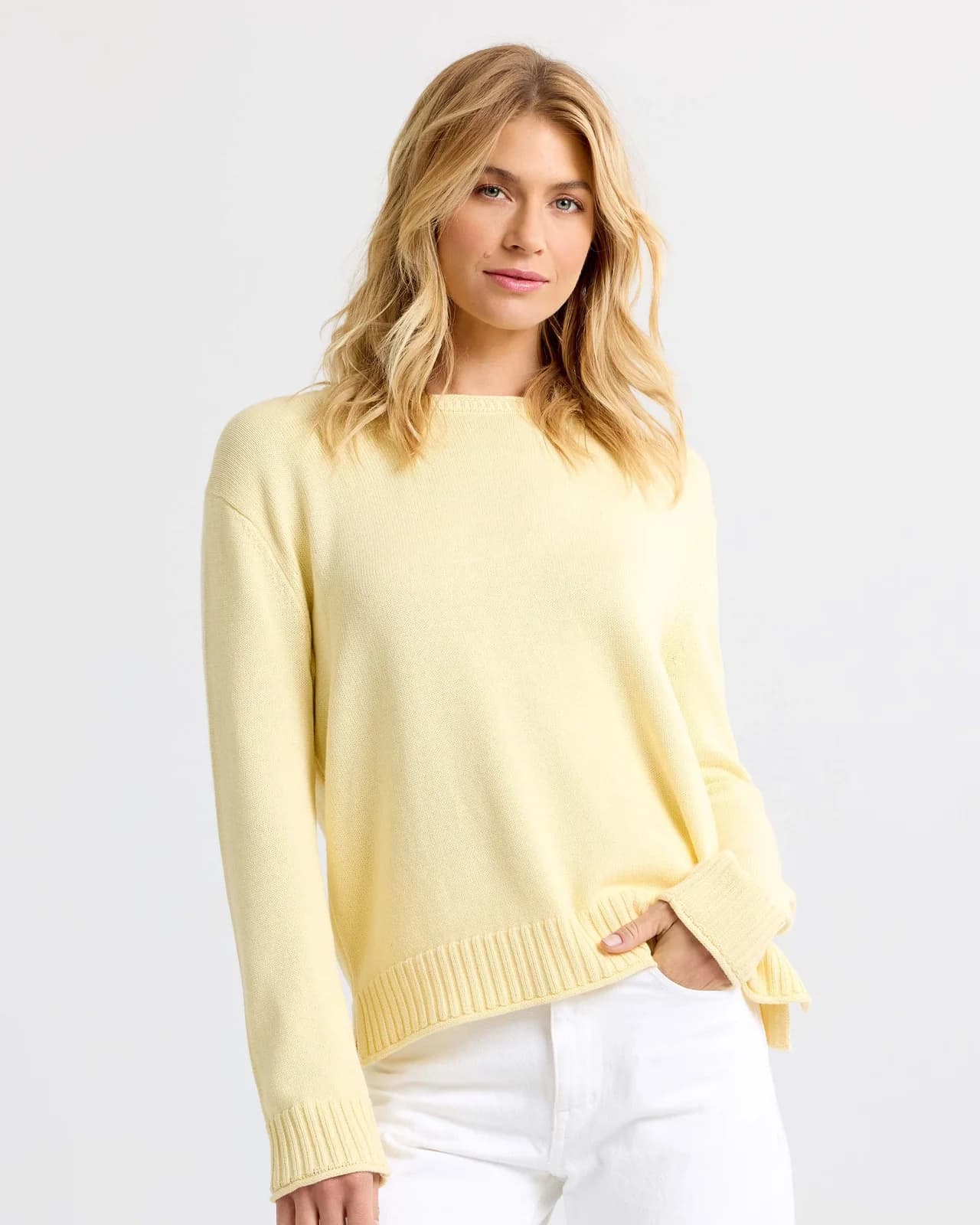 Pura Cashmere Everyday Cotton Crew