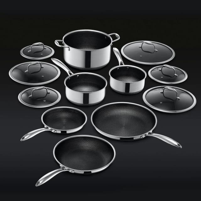 HexClad Hybrid Pots & Pans Set, 12-pc