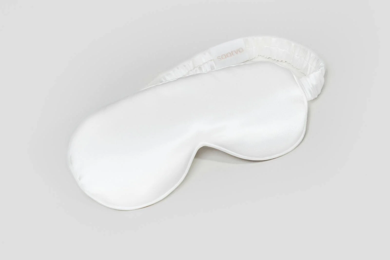 Saatva Weighted Silk Eye Mask · White