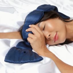 Nodpod Mineralized Silk Weighted Sleep Mask · Sapphire