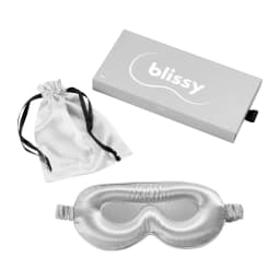 Blissy Profile Silk Sleep Mask · Silver