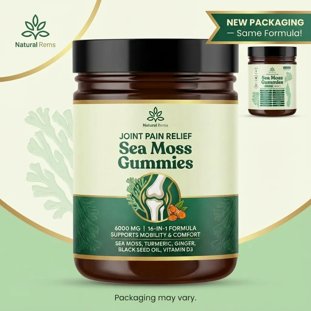 Natural Rems Sea Moss 16-in-1 Gummies - For Joint Relief & Mobility
