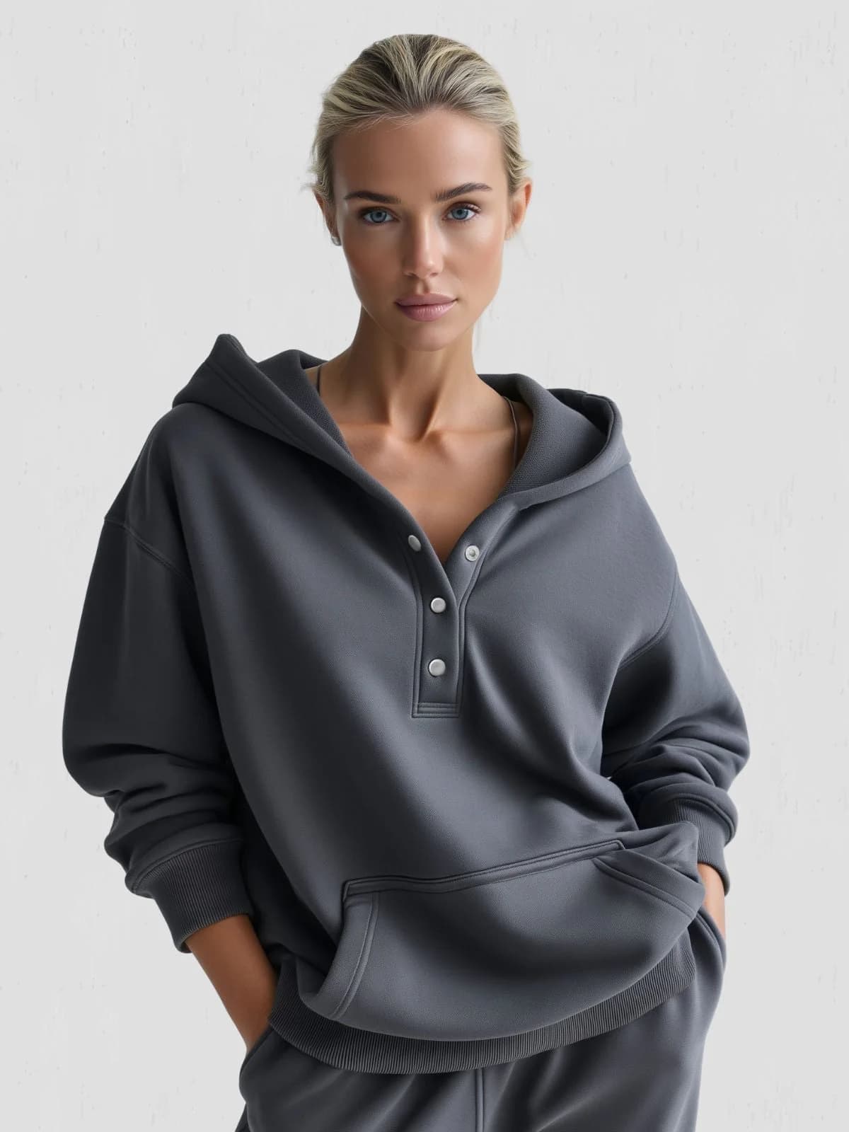 The Warmy Oversized Snap-Fit Hoodie