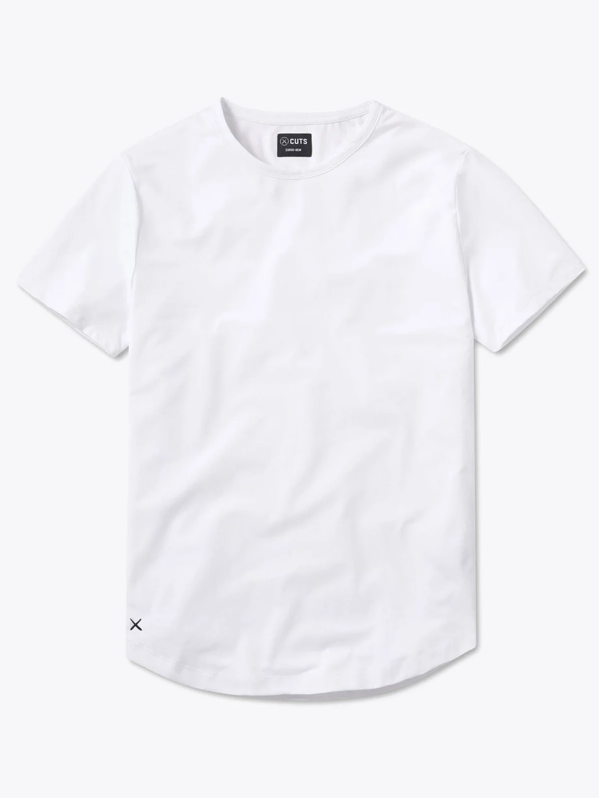 Cuts AO Curve-Hem Tee | White Signature-fit PYCA Pro®