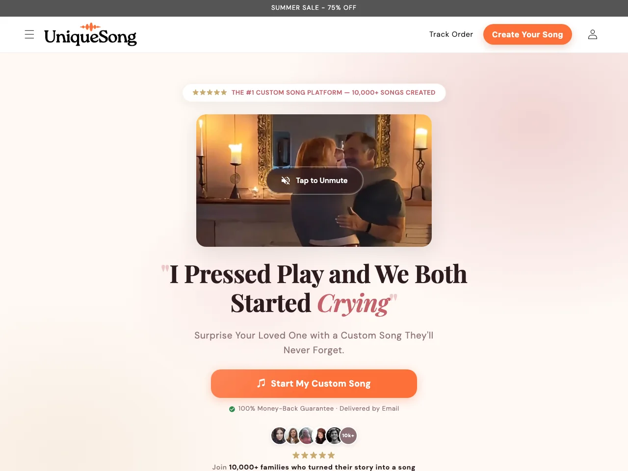 UniqueSong website screenshot