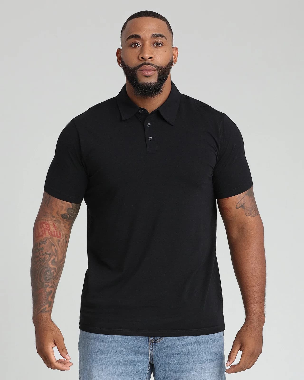 The Perfect Jean Organic Polo Shirt / Black
