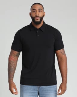 The Perfect Jean Organic Polo Shirt / Black