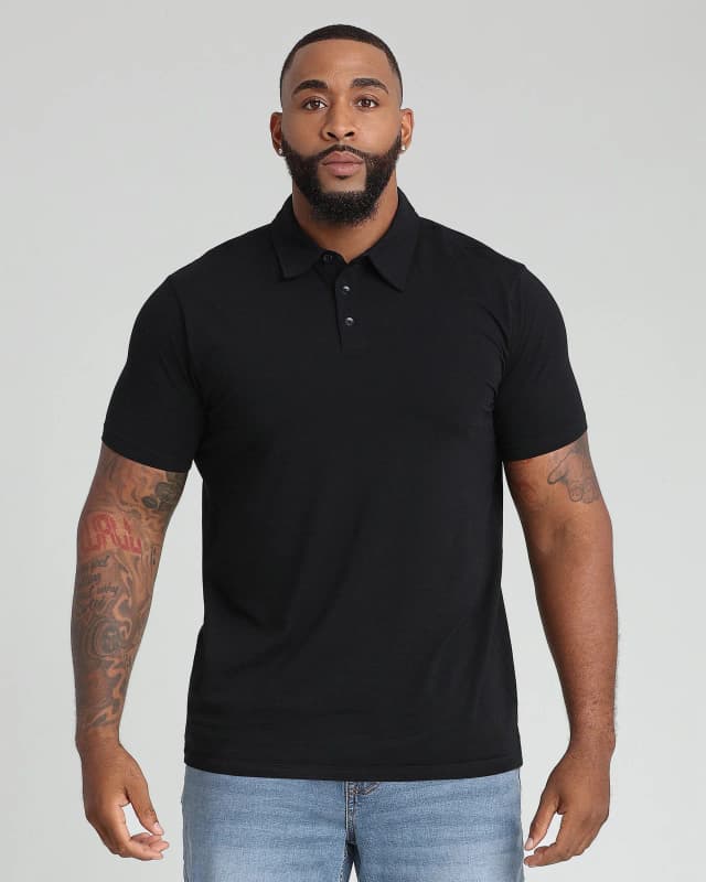 The Perfect Jean Organic Polo Shirt / Black