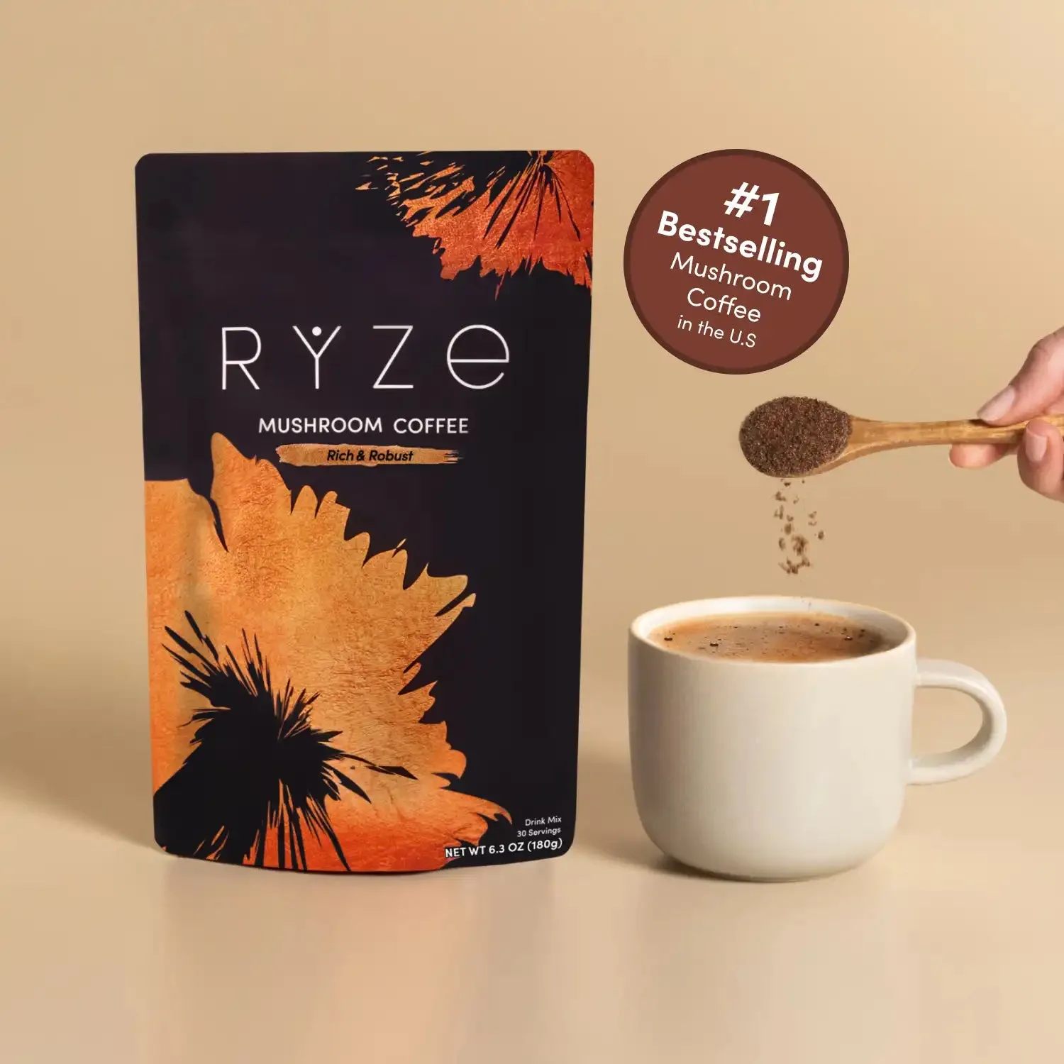 RYZE Mushroom Coffee Dark Roast