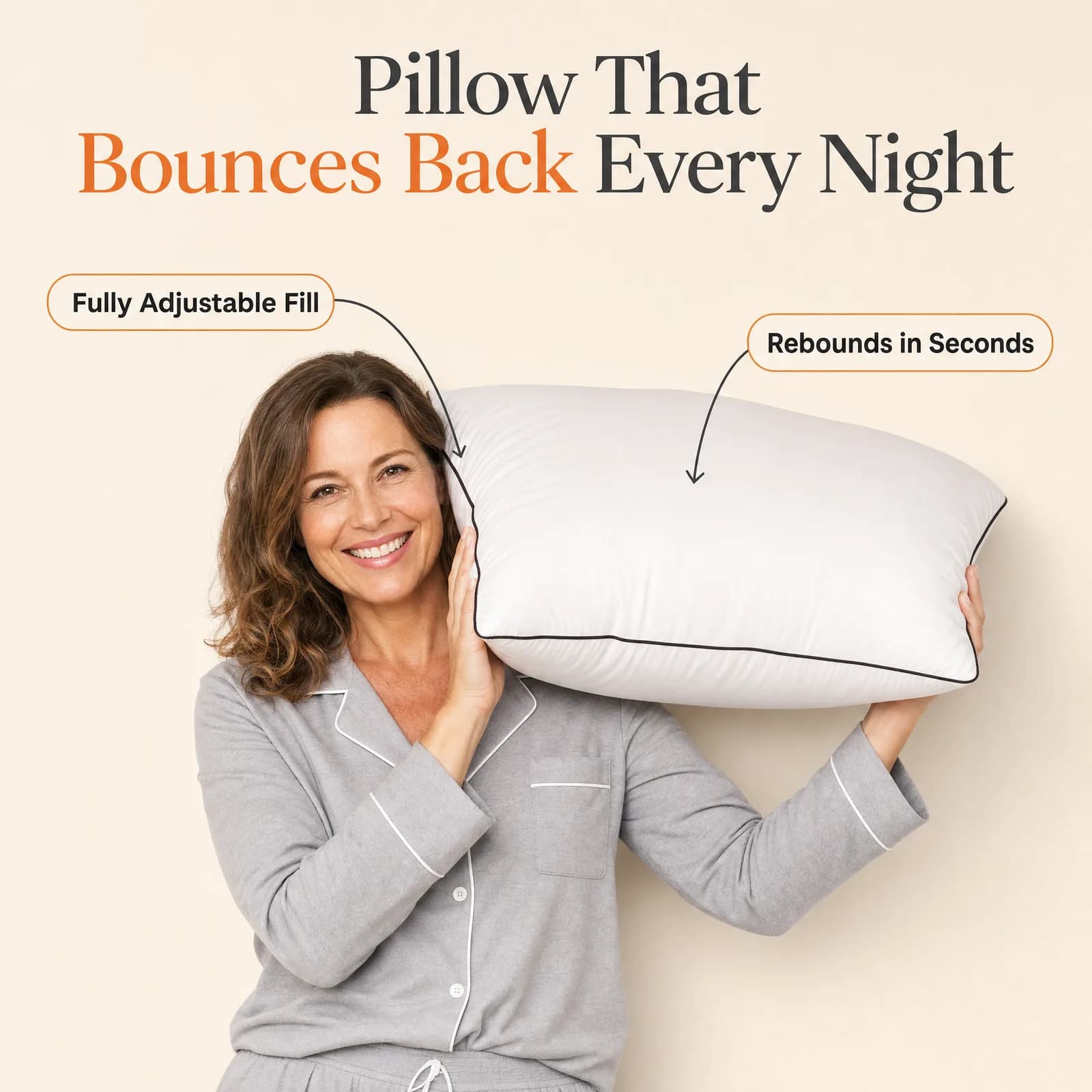The Fleece Company Adjustable Bed Pillow Set